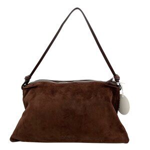 STAUD Brown Suede Shoulder Bag